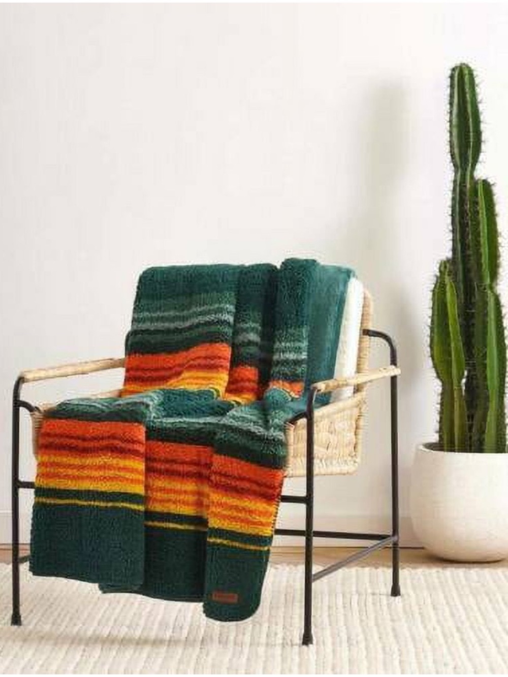 Pendleton Sherpa Fleece Throw Hazel Creek Green 50”x70”